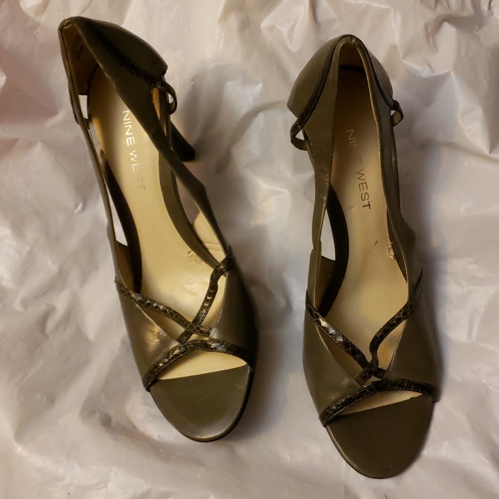 Nine West Leather Upper High Heel Shoes Size 6.5M - Picture 1 of 8